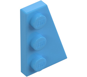 LEGO Bleu Moyen Pièce de monnaie assiette 2 x 3 Aile Droite  (43722)