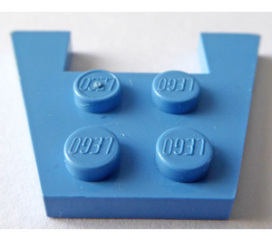 LEGO Medium blauw Wig Plaat 3 x 4 zonder Stud Inkepingen (4859)
