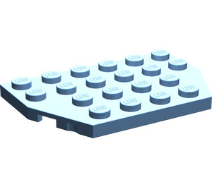 LEGO Mittelblau Keil Platte 4 x 6 ohne Ecken (32059 / 88165)