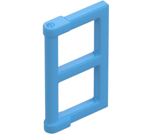 LEGO Medium Blue Window Pane 1 x 2 x 3 with Thick Corner Tabs (28961 / 60608)