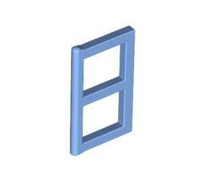 LEGO Blu medio Finestra Pane 1 x 2 x 3 senza angoli spessi (3854)