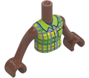 LEGO Medium Brown Aliya with Checked Shirt and Friends Torso (73141 / 92456)