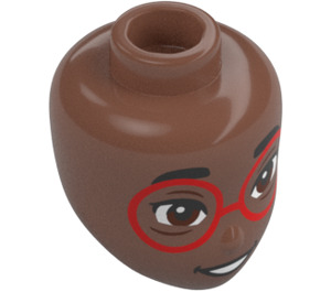 LEGO Medium Brown Basem Minidoll Head (92198)