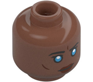 LEGO Mellembrun Dr. Liet-Kynes Minifigur Hoved (Sikkerheds knops) (3274 / 107168)