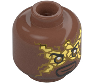 LEGO Medium Brown Electro Minifigure Head (Recessed Solid Stud) (3274 / 104690)