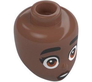 LEGO Medium Brown Minidoll Head with Decoration (92198 / 106009)