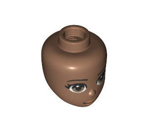 LEGO Medium Brown Priyanka Female Minidoll Head (84086 / 92198)