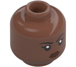 LEGO Medium Brown Reva (Third Sister) Minifigure Head (Recessed Solid Stud) (3626 / 100503)