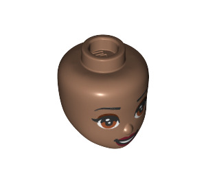 LEGO Medium Brown Tiana Minidoll Head (49088 / 100769)