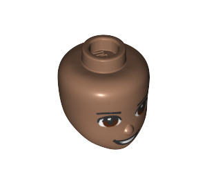 LEGO Medium Brown William Female Minidoll Head (1454 / 92198)
