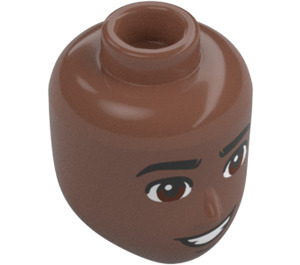 LEGO Brun Moyen William avec Violet Espacer Costume Mâle Minidoll Tête (28649 / 107650)