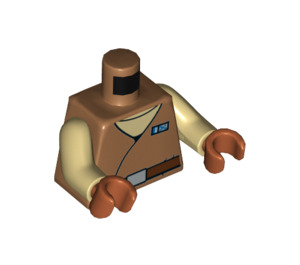 LEGO Keskitumma ihonvärinen Admiral Ackbar jossa Medium Dark Ihonvärinen Robe Pienoishahmo Vartalo (973 / 76382)