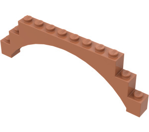 LEGO Carne medio scuro Arco 1 x 12 x 3 con arco rialzato e 5 supporti trasversali (18838 / 30938)