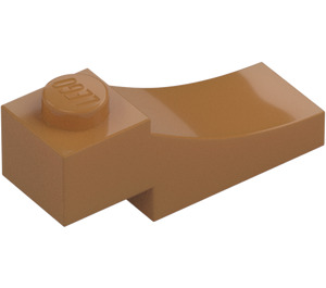 LEGO Mittleres dunkles Fleisch Bogen 1 x 3 Invers (70681)