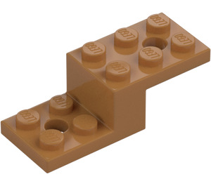 LEGO Beige Moyennement Foncé Support 2 x 5 x 1.3 avec des trous (11215 / 79180)