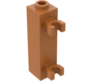 LEGO Medium Dark Flesh Brick 1 x 1 x 3 with Vertical Clips (Hollow Stud) (42944 / 60583)