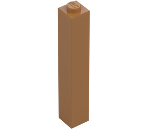 LEGO Medium mørkt kød Klods 1 x 1 x 5 med solid knops (2453)