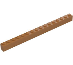 LEGO Medium Mörk Hud Kloss 1 x 16 (2465)