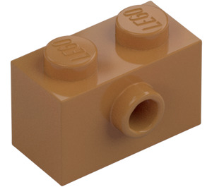 LEGO Medium Dark Flesh Brick 1 x 2 with 1 Stud on Side (86876)