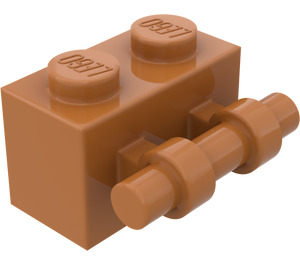 LEGO Medium donker vleeskleurig Steen 1 x 2 met Handvat (30236)