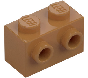 LEGO Medium Dark Flesh Brick 1 x 2 with Studs on One Side (11211)