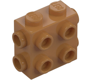 LEGO Středně tmavá tělová Kostka 1 x 2 x 1.6 s Postranní a Koncovka Cvočky (67329)