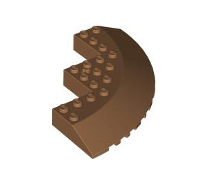LEGO Medium Dark Flesh Brick 10 x 10 Round Corner with Tapered Edge (58846)