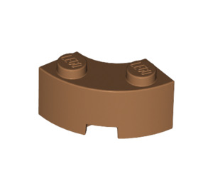 LEGO Mittleres dunkles Fleisch Backstein 2 x 2 Runden Ecke mit Bolzenkerbe und verstärkter Unterseite (85080)