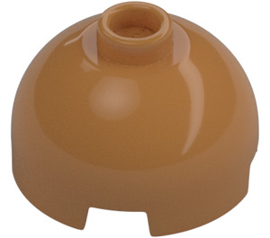 LEGO Beige Moyennement Foncé Brique 2 x 2 Rond avec Dome Haut (Bosse creuse, support d'essieu) (3262 / 30367)