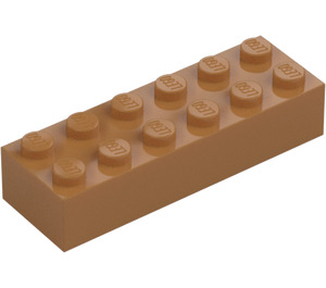 LEGO Medium mørk hud Kloss 2 x 6 (2456 / 44237)