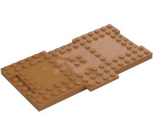 LEGO Medium mørkt kød Klods 8 x 16 med 1 x 4 Sections til Inter-Låsning (18922)