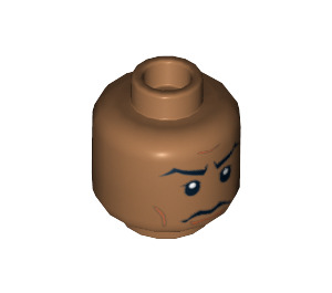 LEGO Medium Dark Flesh Captain Panaka Head (Safety Stud) (3626 / 96704)