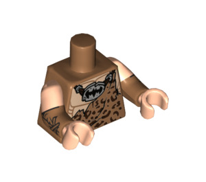 LEGO Medium Dark Flesh Clan of the Cave Batman Minifig Torso (973 / 16360)