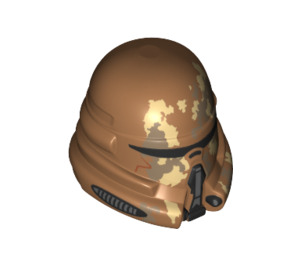 LEGO Medium Dark Flesh Clone Trooper Helmet with Geonosis Airborne Camouflage (15308 / 20224)