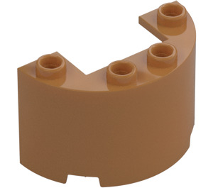 LEGO Medium Dark Flesh Cylinder 2 x 4 x 2 Half (24593 / 35402)