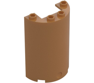 LEGO Średnio Ciemne Miąższ Cylinder 2 x 4 x 5 Połowa (35313 / 85941)