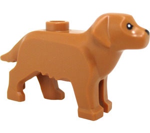 LEGO Medium Donker Vleeskleurig Hond - Labrador (Winking) (104110)