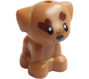 LEGO Medium Dark Flesh Dog (Sitting) with Brown Patches (69901 / 74687)