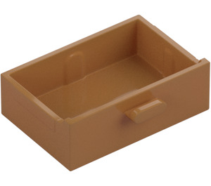 LEGO Beige Moyennement Foncé Drawer avec renforts (78124)