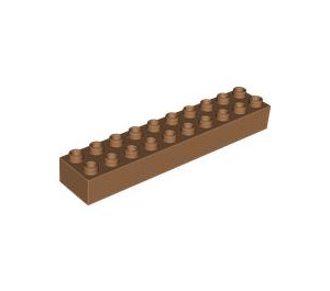 LEGO Medium Dark Flesh Duplo Brick 2 x 10 (2291)