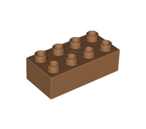 LEGO Mittleres dunkles Fleisch Duplo Backstein 2 x 4 (3011 / 31459)