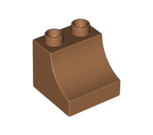 LEGO Mittleres dunkles Fleisch Duplo Backstein mit Curve 2 x 2 x 1.5 (11169)