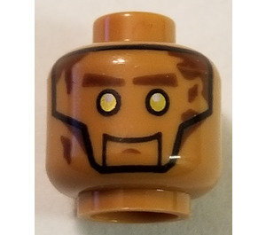 LEGO Medium mørk hud Echo Zane Hode (Forsenket solid knott) (3626)