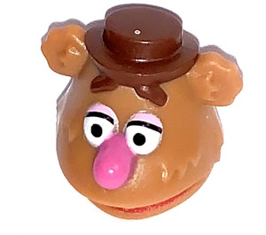 LEGO Medium Dark Flesh Fozzie Bear Head with Hat