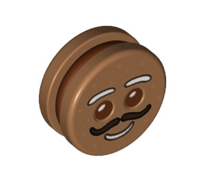 LEGO Mittleres dunkles Fleisch Gingerbread Man Minifigure Kopf Eben (52991)
