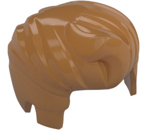 LEGO Beige Moyennement Foncé Cheveux avec Single Quiff (86403 / 98371)