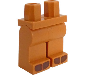 LEGO Beige Moyennement Foncé Hanches et jambes avec Dark Marron Split Hooves (73200)