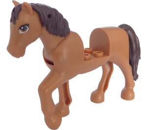 LEGO Medium Dark Flesh Horse with Brown Eyes and Brown Hair (72412)