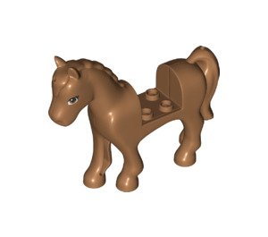 LEGO Mittleres dunkles Fleisch Pferd mit Medium Dark Flesh Augen (45359)