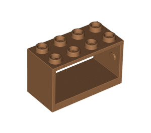 LEGO Mittleres dunkles Fleisch Schlauch Reel 2 x 4 x 2 Halter (4209)